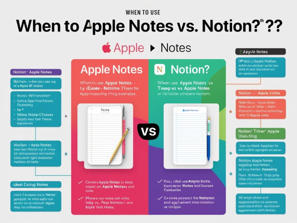 When to Use Apple Notes vs. Notion?